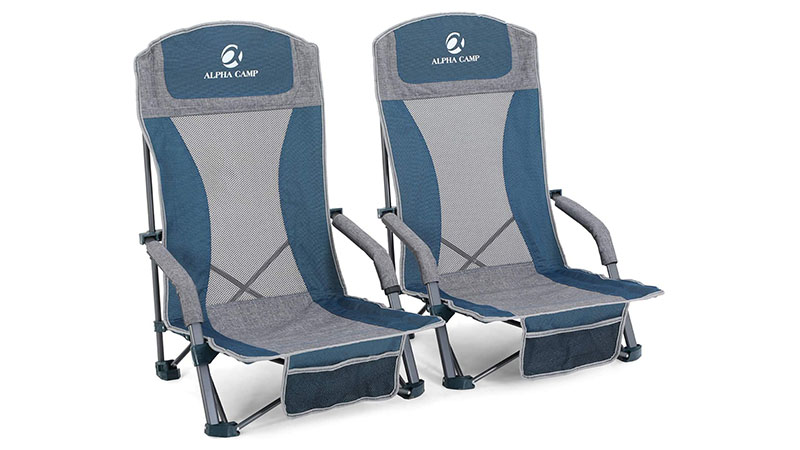 Alpha Camp Low Beach Camping Folding Chair