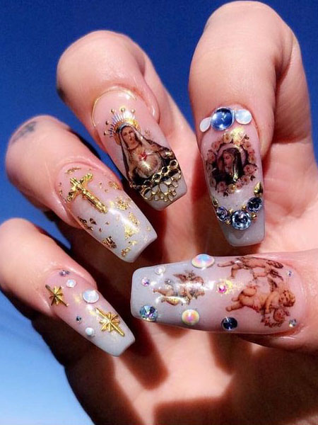 Buy Designer Nail Art Water Transfer Stickers with Various Angel Cupid  Patterns, Nails Water Transfer Decals for Women DIY Nails Design Manicure  Tips and Art Decor Online at Low Prices in India -