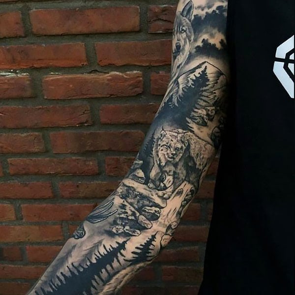 Forest Sleeve Tattoo