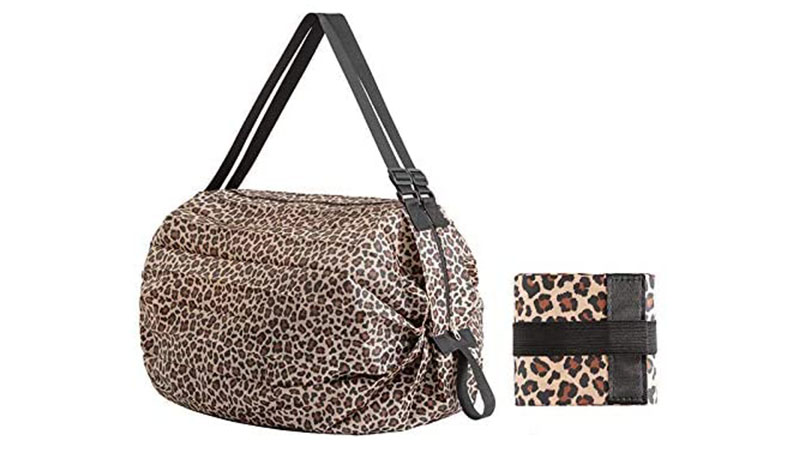 Leopard Foldable Small Gym Bag