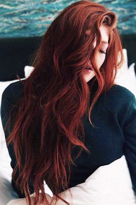 Mahogany Burgundy Red Hair