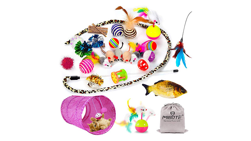 Mibote 30 Pcs Cat Toys Kitten Toys Assorted