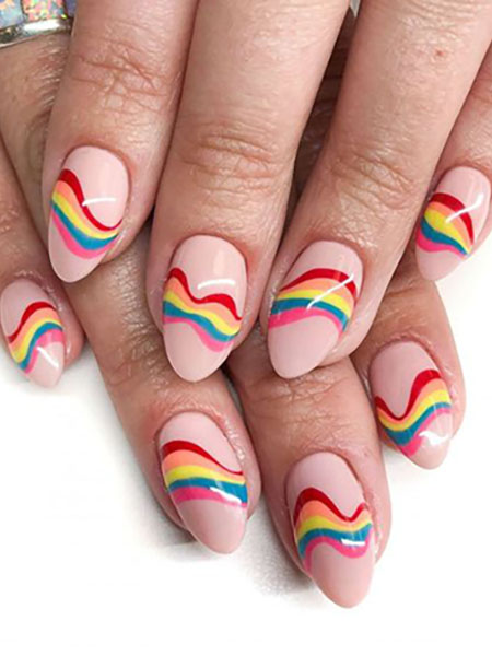 Rainbow Art Nails