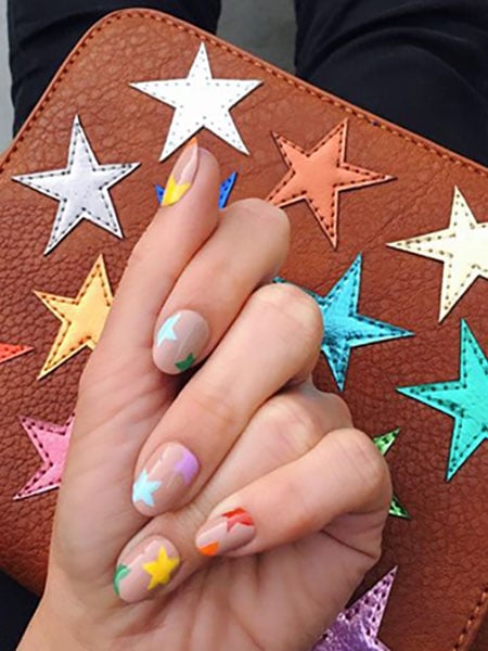 Rainbow Stars Nails