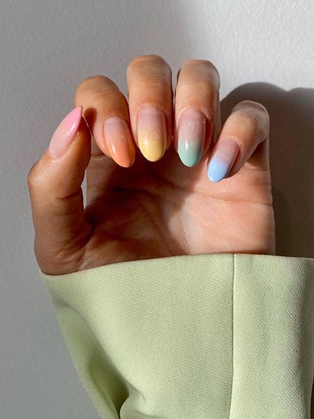 Rainbow Tips Nails