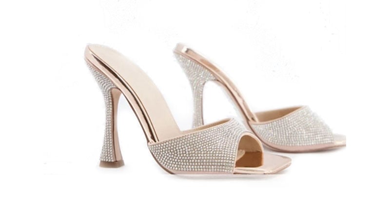 comfortable gold wedding shoes