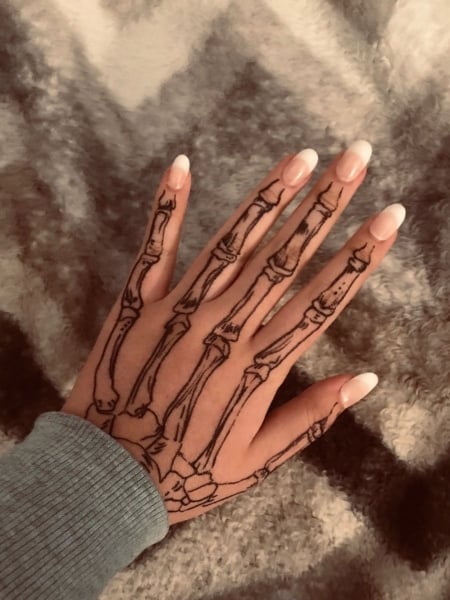 Coco Skeleton Hands Temporary Tattoos for Cosplay Skull  Etsy