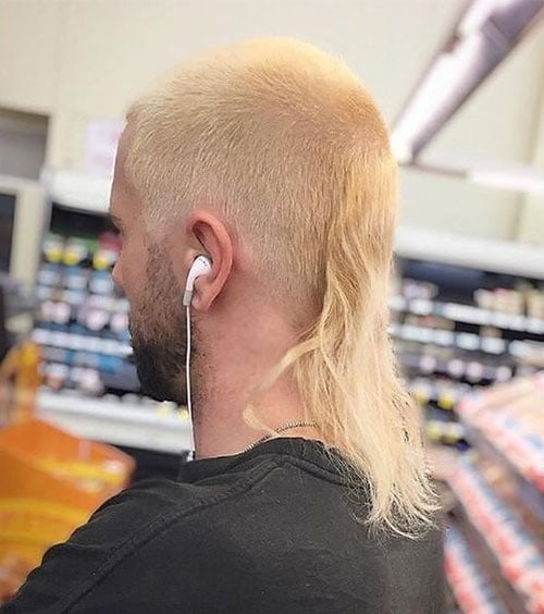 Skullet With Bleached Hair