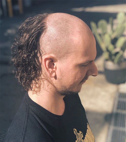 Skullet With Curly Hair