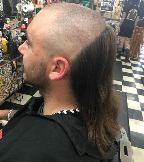 Skullet With Straight Hair