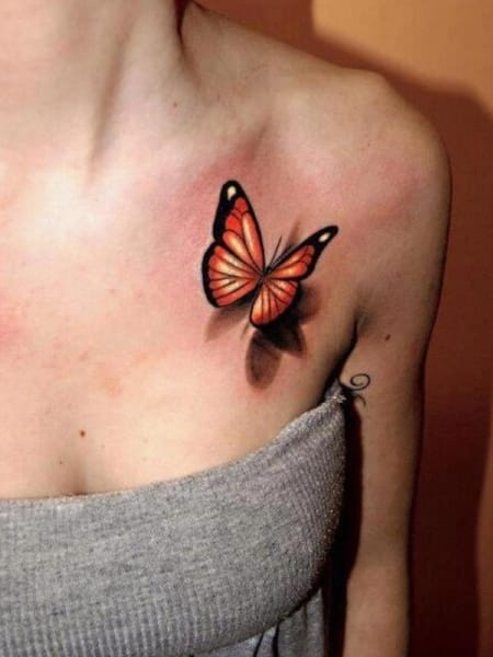 3d Butterfly Tattoo