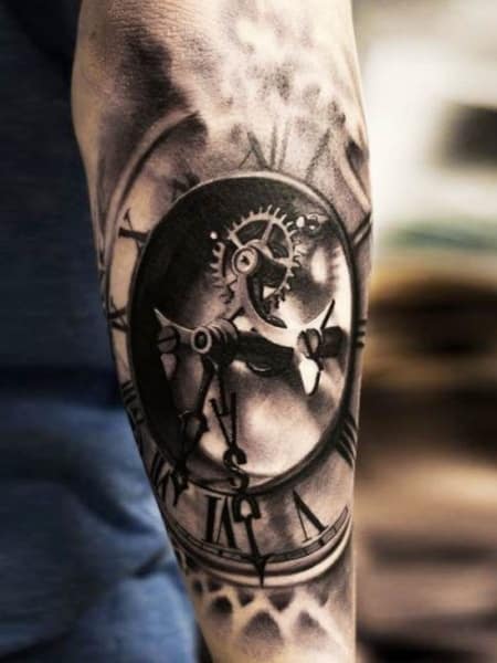 3d Clock Tattoo 