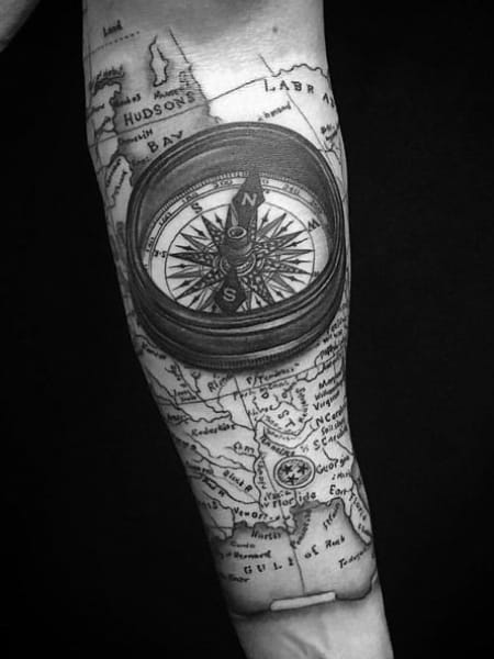 Best compass and ship tattoos for sailors and travelers