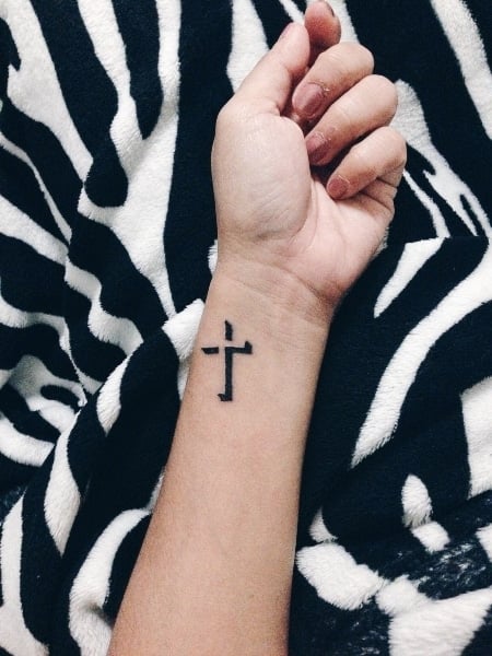 3d Cross Tattoo