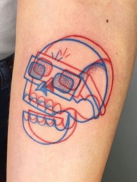 3d Glasses Tattoo 