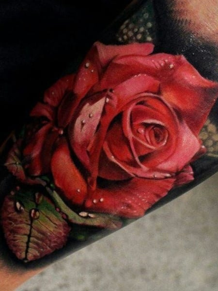 3d Rose Tattoo 