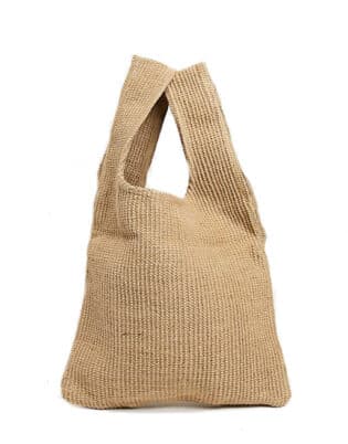Asos Design Straw Tote Bag In Natural