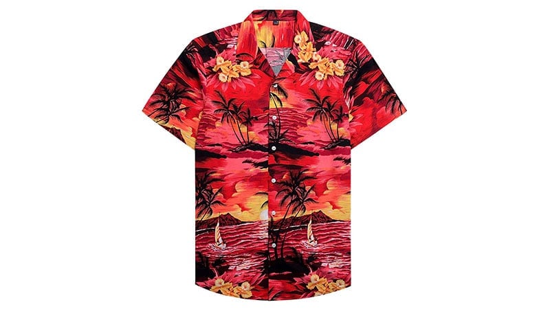 Alimens & Gentle 100% Cotton Regular Fit Short Sleeve Casual Hawaiian Shirt