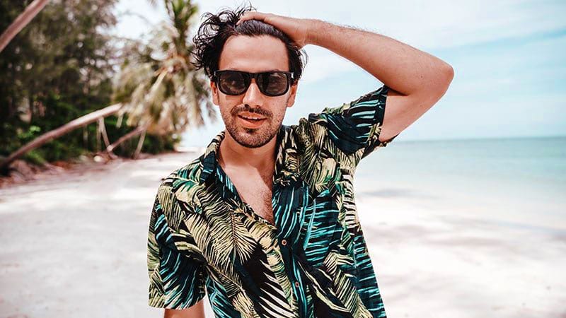 Mens Summer Hawaiian Shirt Fashion Loose Comfortable Beach Casual Top