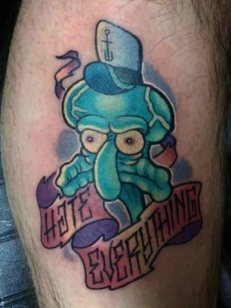 Cartoon Octopus Tattoo