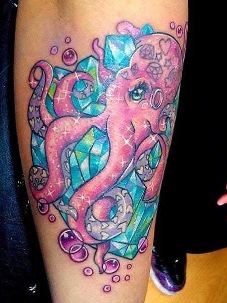 Colorful Octopus Tattoo 