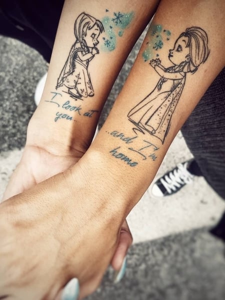 52 Matching Sister Tattoo Ideas Youll Love