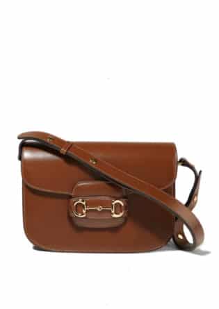 Gucci 1955 Horsebit Detailed Leather Shoulder Bag
