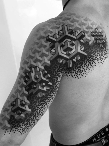 Geometric 3d Tattoo 