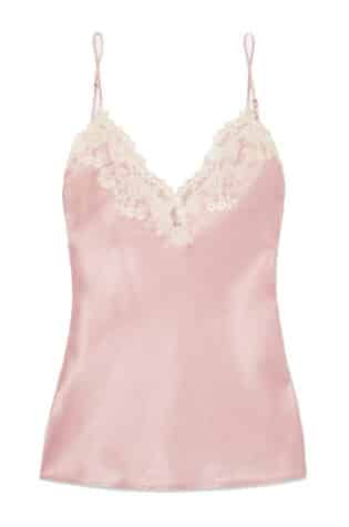 La Perla Maison Embroidered Lace Trimmed Silk Blend Satin Camisole