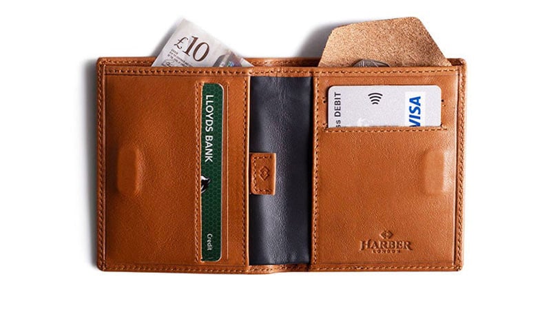 Leather Bifold Wallet With Rfid Protection