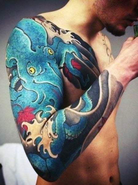 Octopus Sleeve Tattoo 
