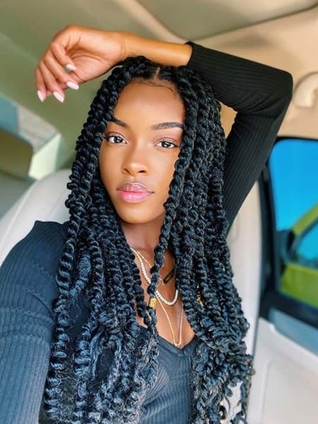 Passion Twists Middle Part Hairstyle