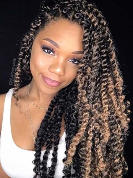 Passion Twists Side Part Hairstyle 