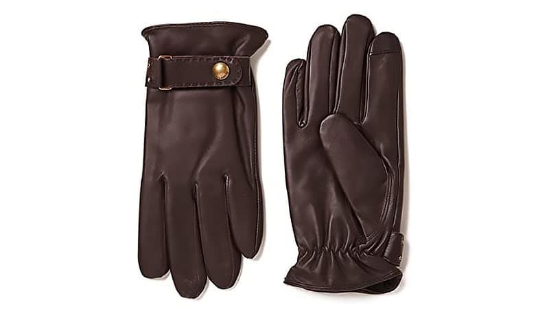 Ralph Lauren Men's Winter Leather Driving Gloves