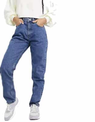 Reclaimed Vintage The '91 Mom Jean In Dark Stone Wash