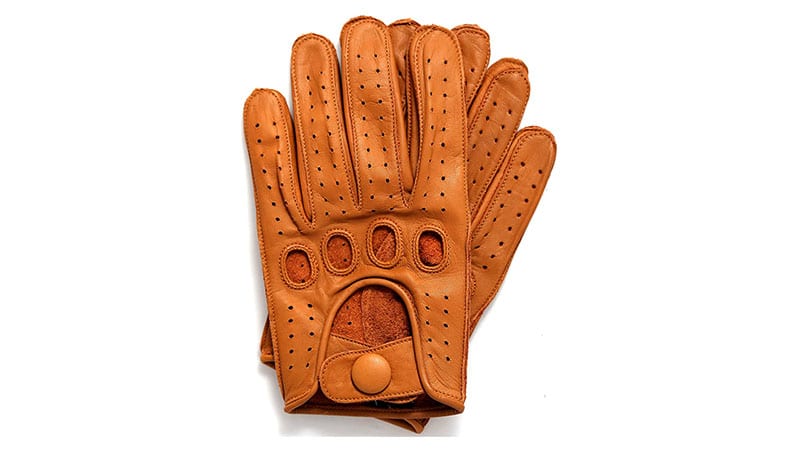 Riparo Men's Genuine Leather Reverse Stitched Full Finger Driving Gloves