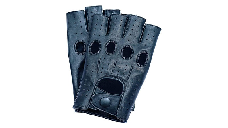 Riparo Motorsports Men's Fingerless Leather Gloves