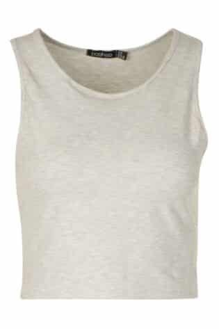 Scoop Neck Cropped Tank Top