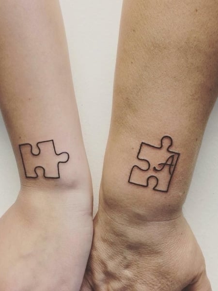 Sibling Puzzle Tattoo