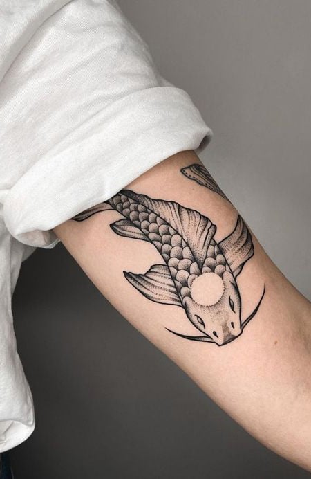 koi fish tattoo design | Red ink tattoos, Koi tattoo design, Red tattoos