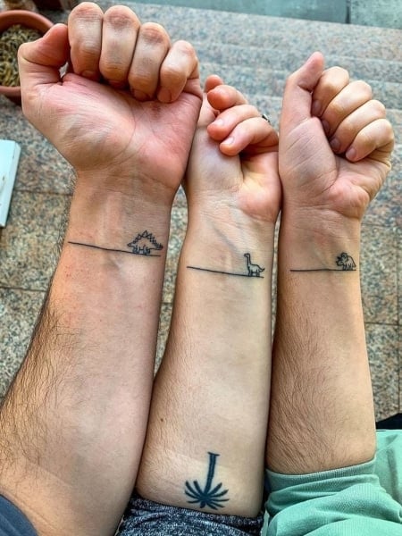 Simple Minimalist Sibling Tattoos