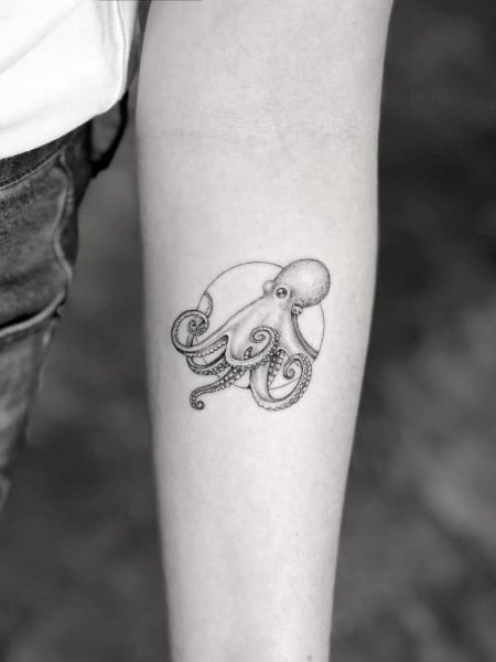 Octopus Thigh Tattoo by Belly Button Tattoo Shop