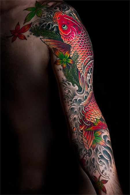 Traditional Japanese Koi Fish Tattoo