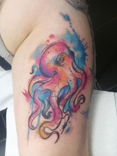 Octopus tattoo girl