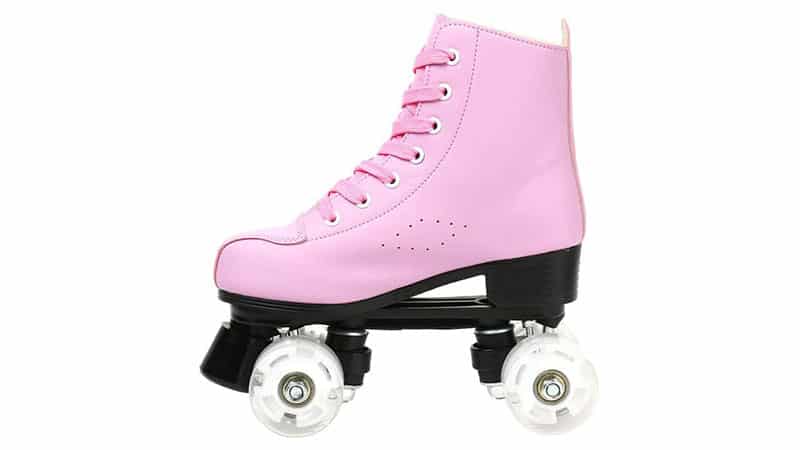XUDREZ Unisex Roller Skates Stylish PU Leather High Top Classic Double-Row Roller Skates for Beginner Indoor Outdoor Roller Skate Shoes with Shoes Bag 