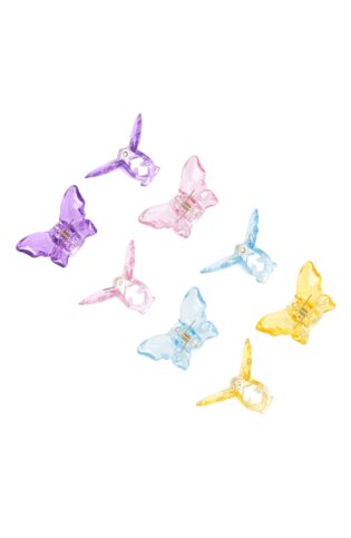 8 Pack Assorted Mini Butterfly Hair Clips