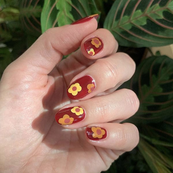 Autumn Florals Pretty Nails Stephstonenails