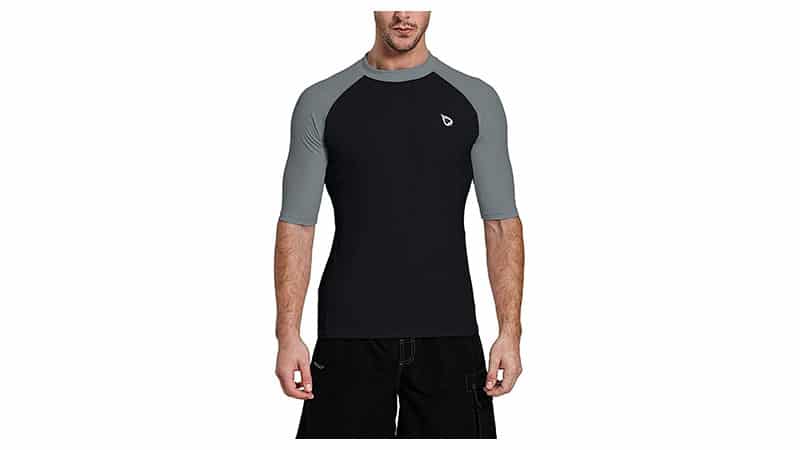 Baleaf Men's Short Sleeve Rashguard