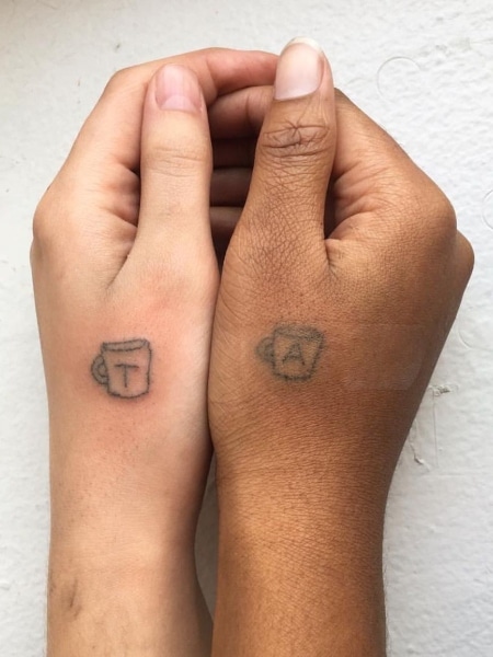 Best Friend Stick And Poke Tattoo