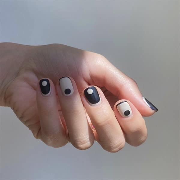 Black And White Design Pretty Nails Betina Goldstein 